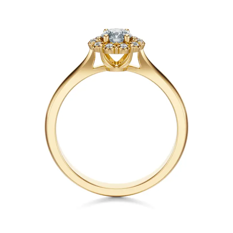 Pierścionek zaręczynowy złoty z diamentami